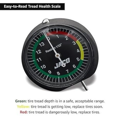 Tread Depth Gauge, Dial Type (Reads in 1/32")