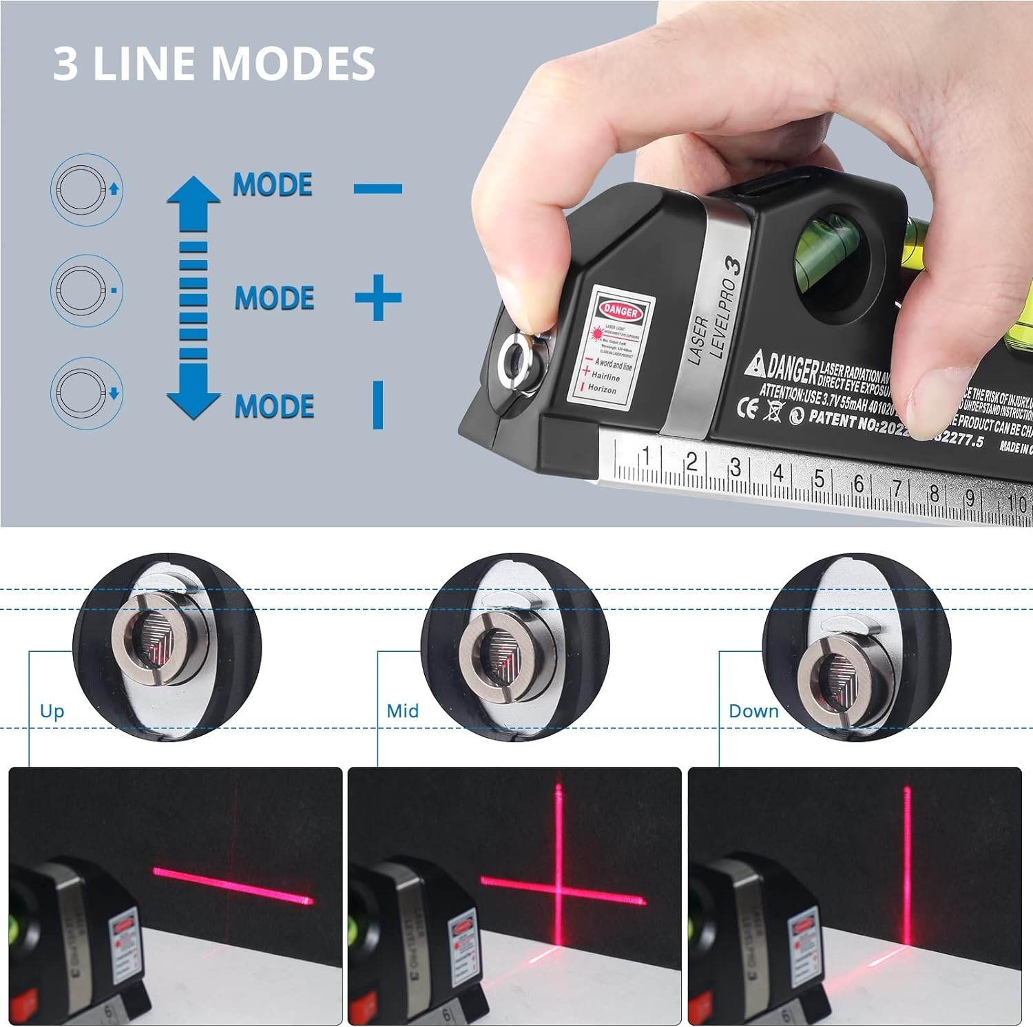 Multi-Function Laser Level & Measuring Tool Kit