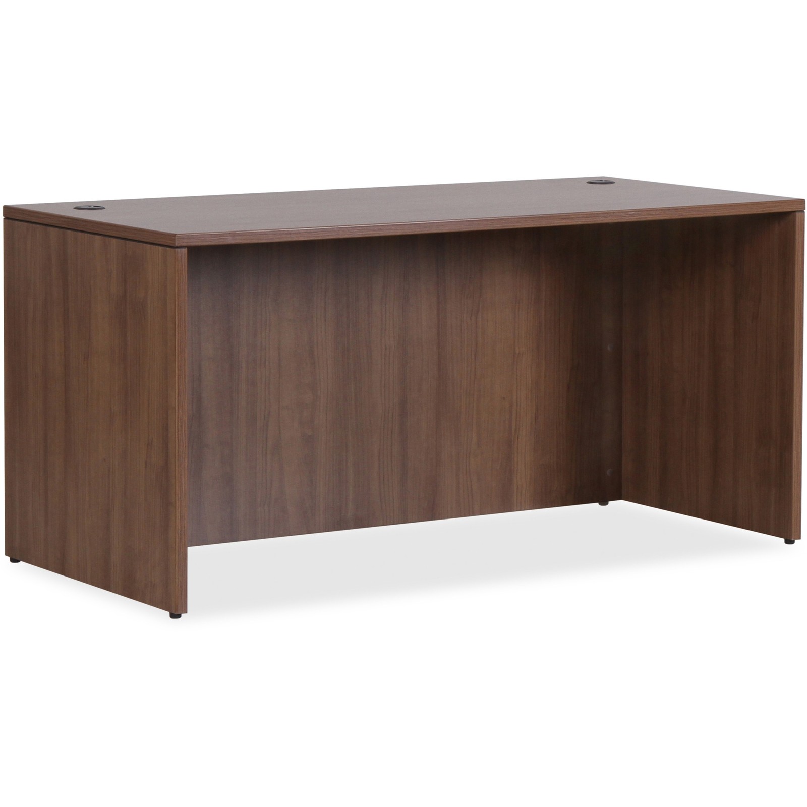 Lorell LLR69967 Walnut Laminate Office Desk 66"x30"x29.5"