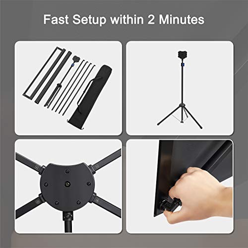 Projector Screen with Stand, Portable Projector Screen and Stand, 60 60 inch