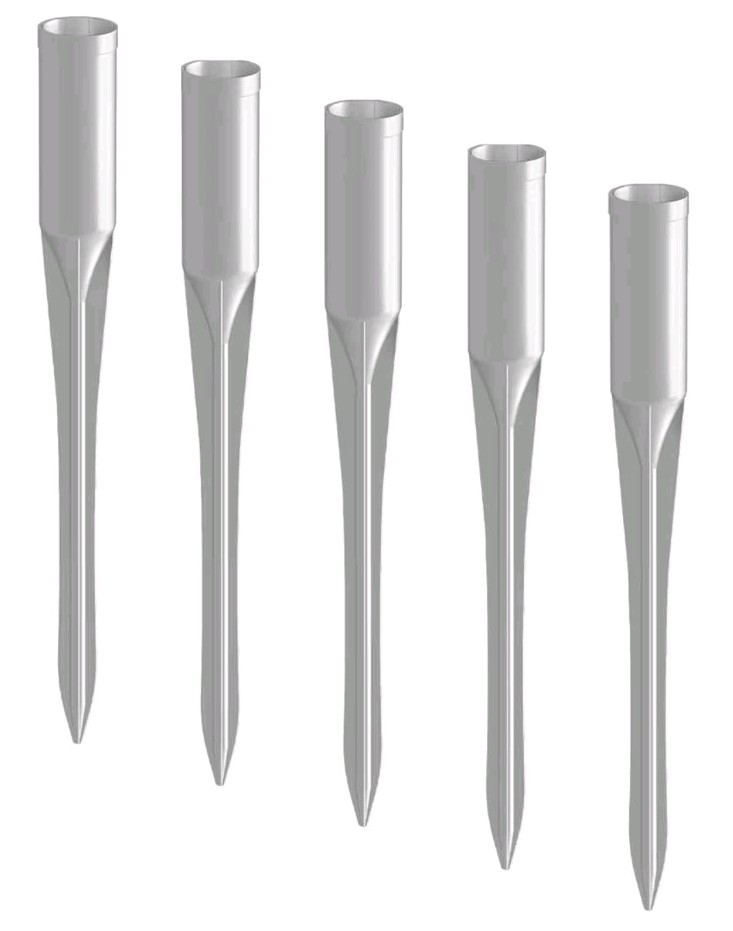 Fence Drop Bar -Anchor Spikes Ground Pole Sleeves Metal Pack of 5 - 1-5/16