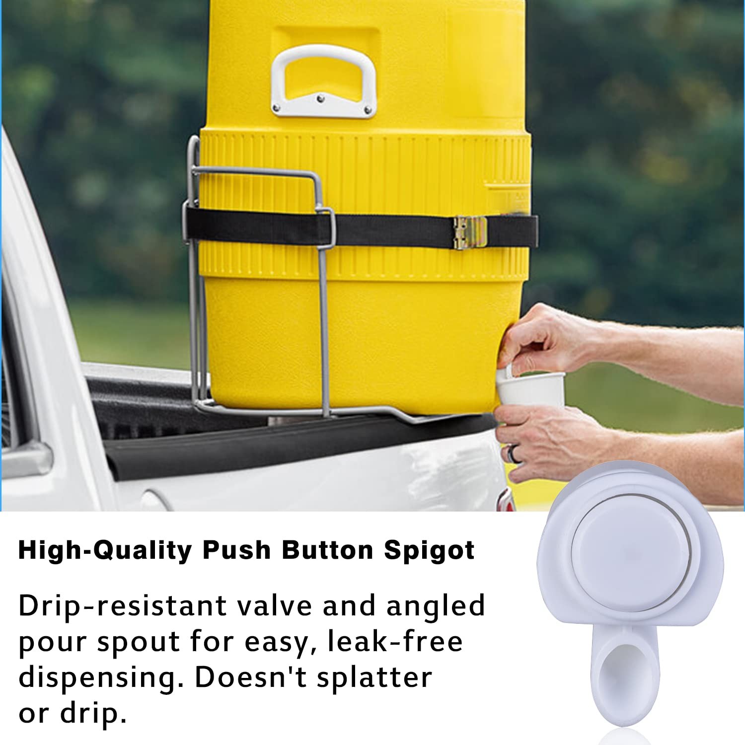 3 Pcs Push Button Water Spigot Plastic Cooler Spigot for Igloo 2/3/5/10 Gallon