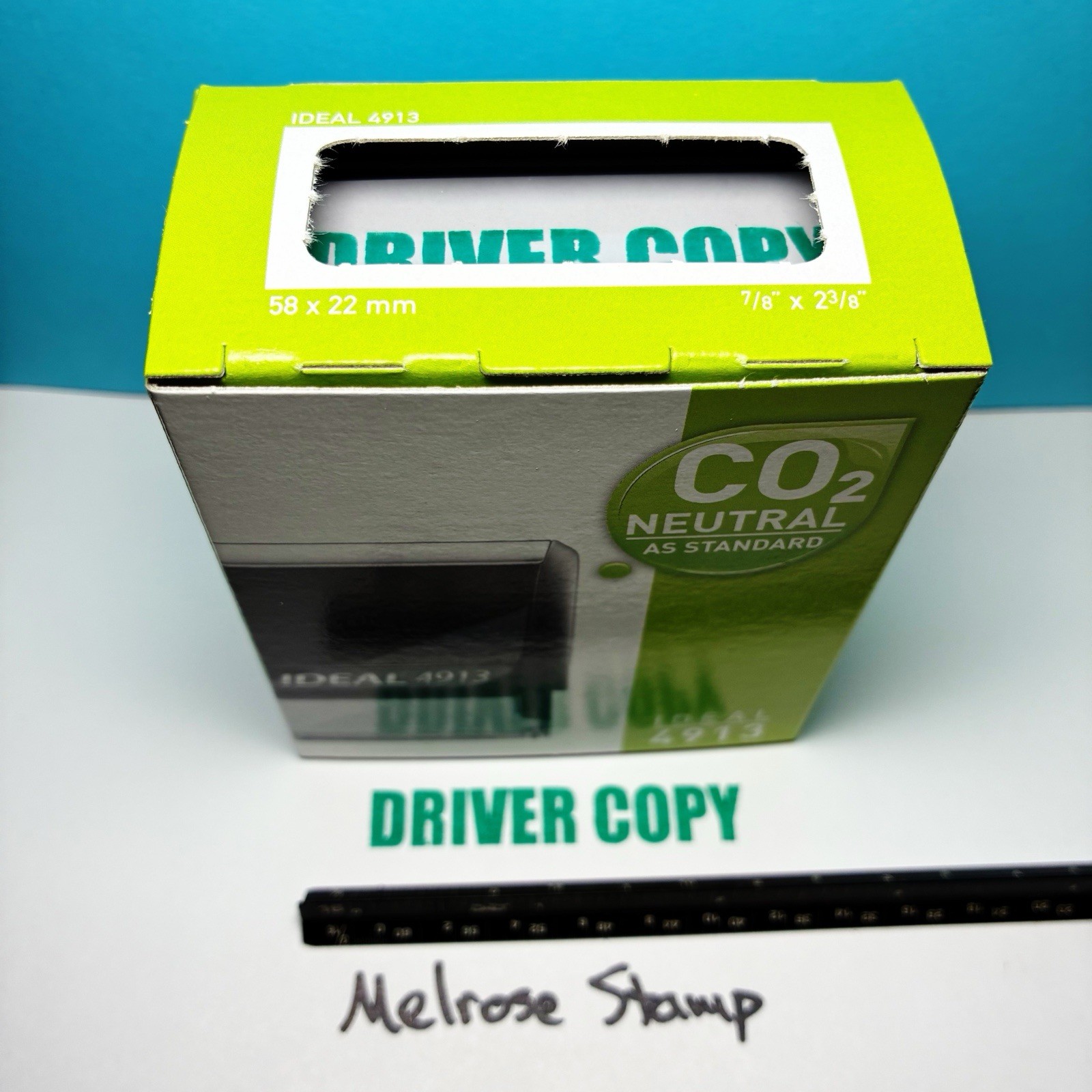 Driver Copy Rubber Stamp Green Ink Self Inking Ideal 4913