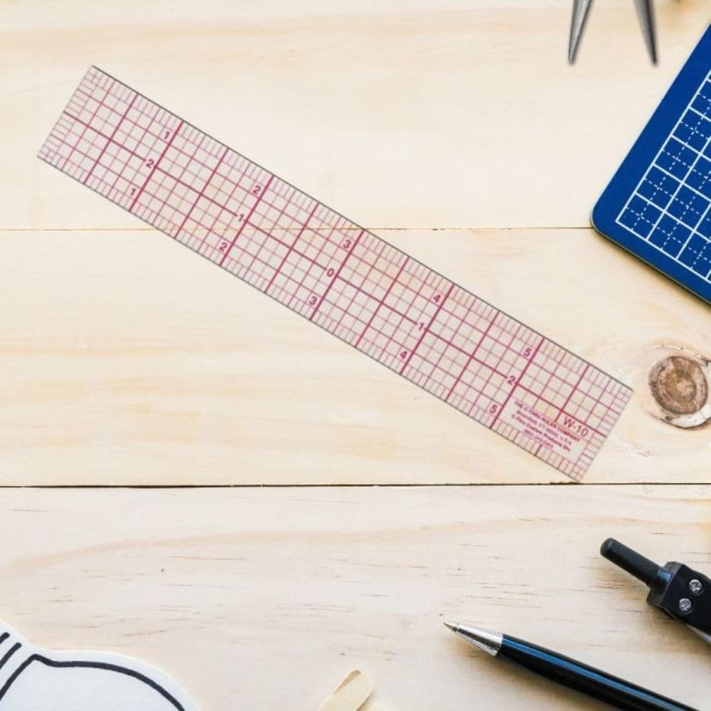 Protractor Ruler, 6", 15Cm, Transparent (W-5)
