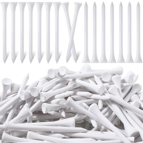 2000 Pcs Bamboo Golf Tees - Professional Bulk Set, Reduce Friction & Side Spin,
