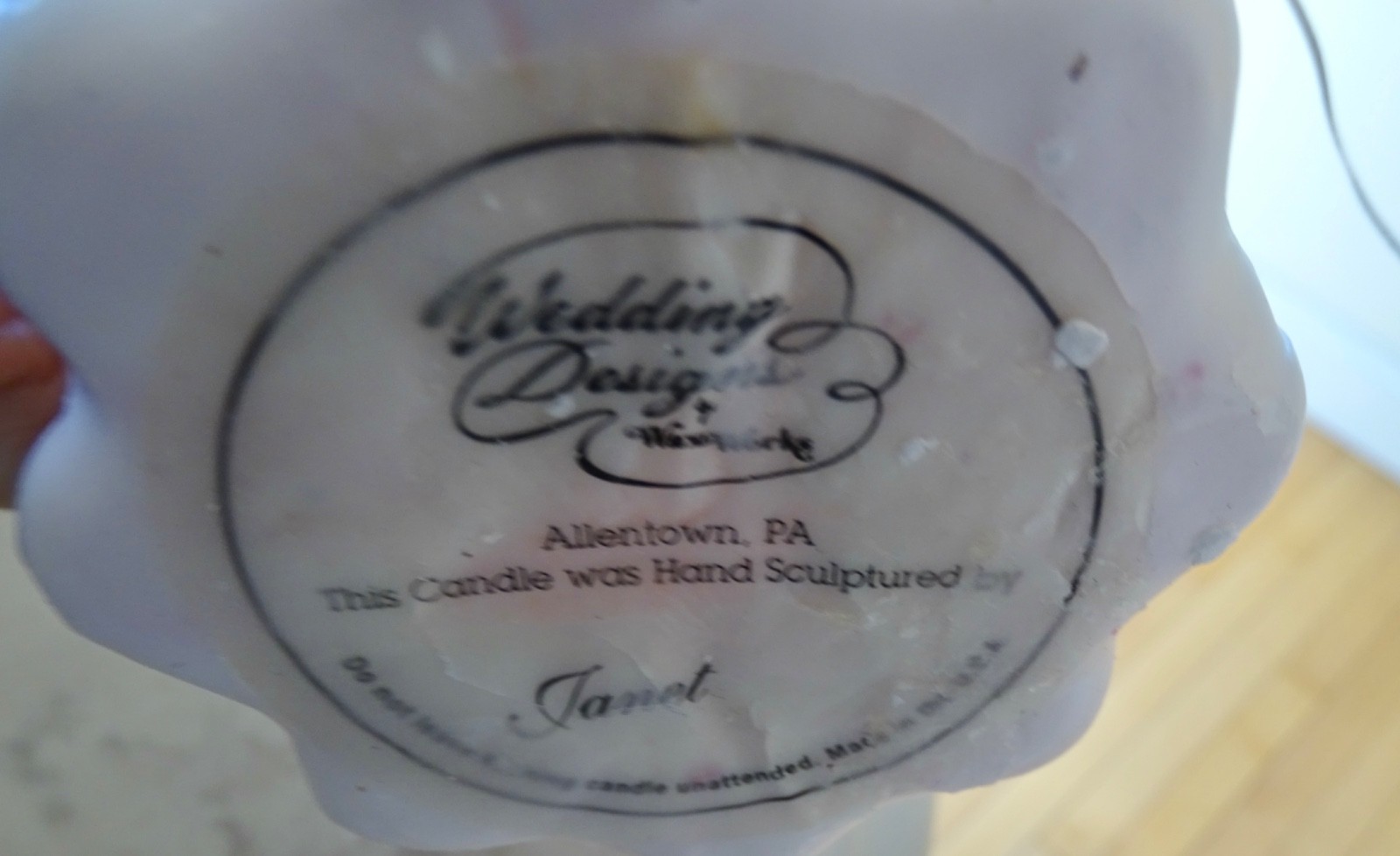 Wedding Designs By Waxworks White & Pink Unity Wedding Candle