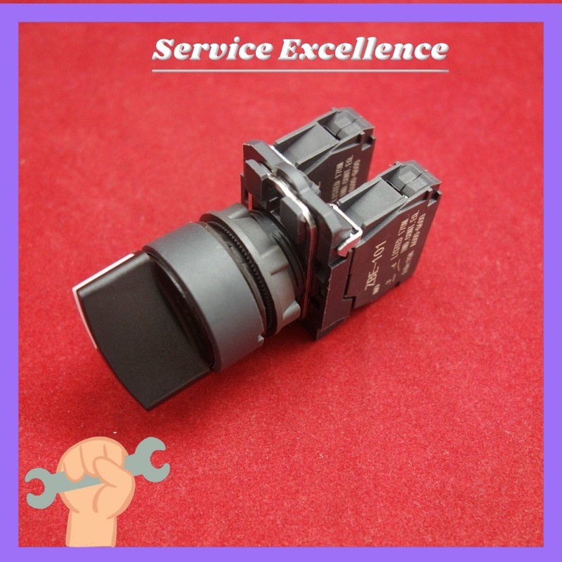 NEW 1X 22mm Selector switch 3 Position Fits XB5AD33 2N/O STAY PUT Fast Delivery