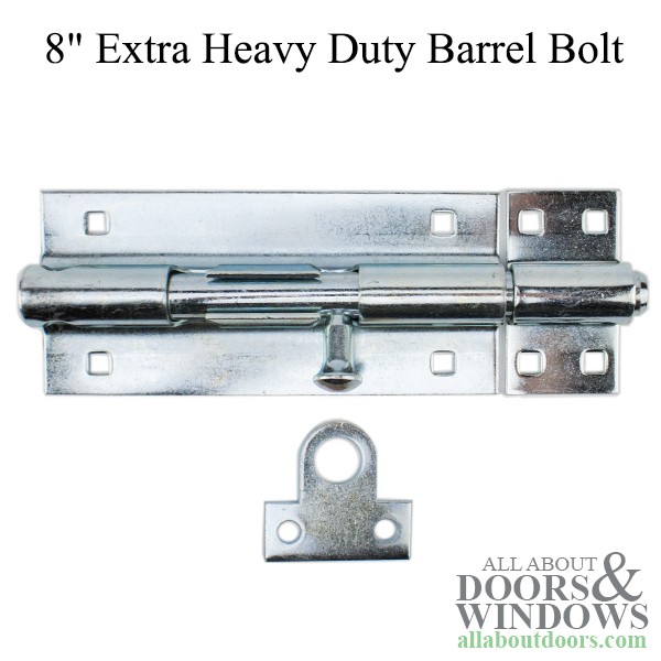 8" Extra Heavy Duty Zinc Plated Barrel Bolt 362508