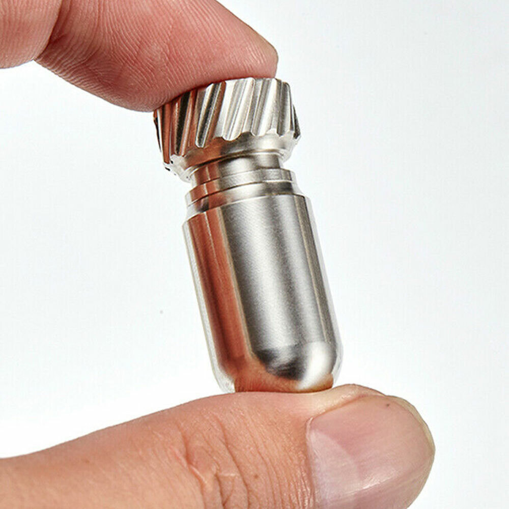 EDC Waterproof Dry Seal Bottle Box Container Medicine Pill Holder Titanium Tool