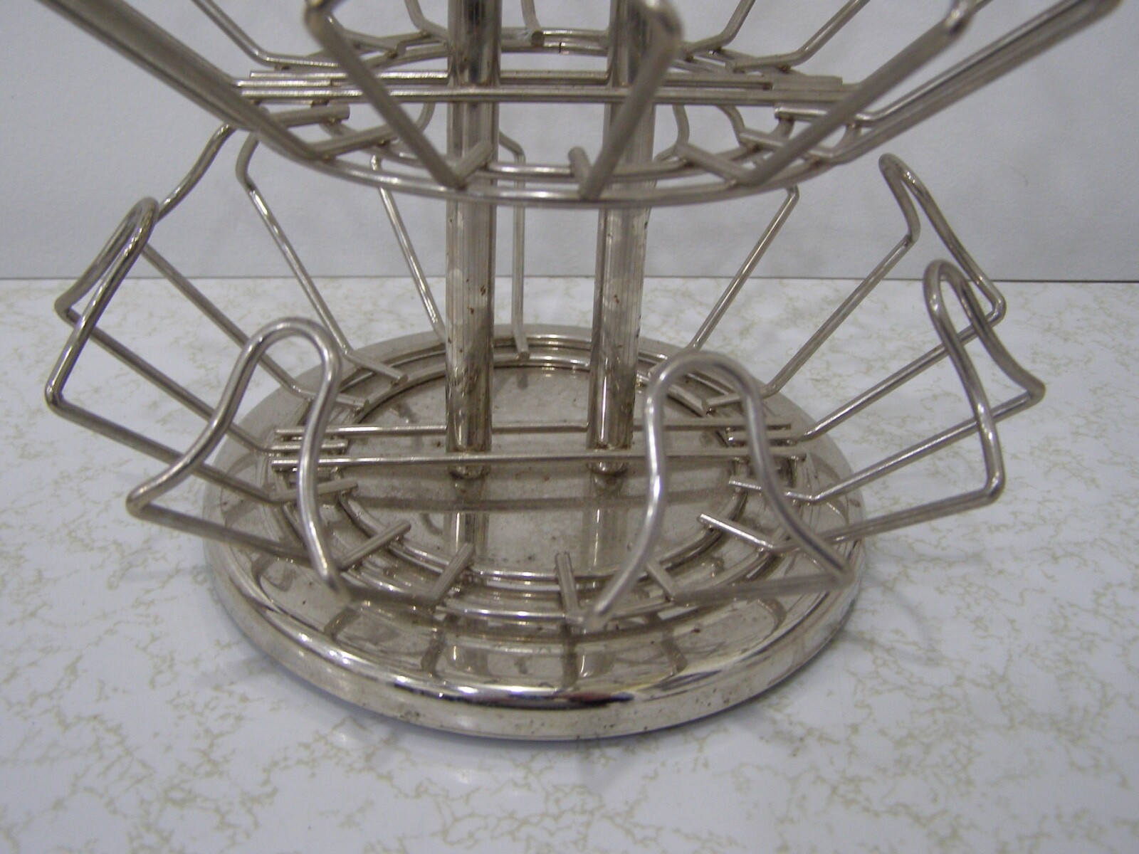 Solid Steel / Chrome Keurig Pod Holder Rack Lazy Suzan Carousel