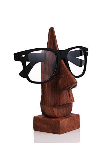 Wooden Nose Shaped Eyeglass Spectacle Holder Handmade Stand for Spectacle Holder