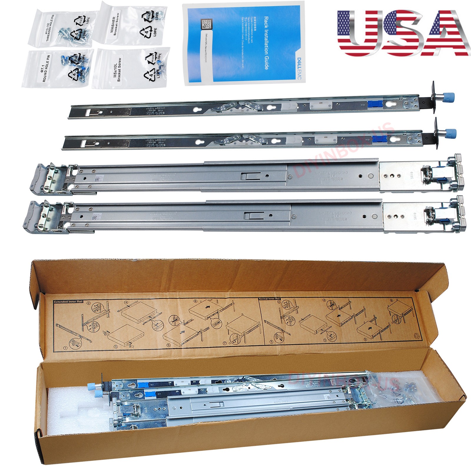 New Sealed DELL PowerEdge Xe2420 NT4Y2K 2U Server 2U Sliding Rail Kit CCY73