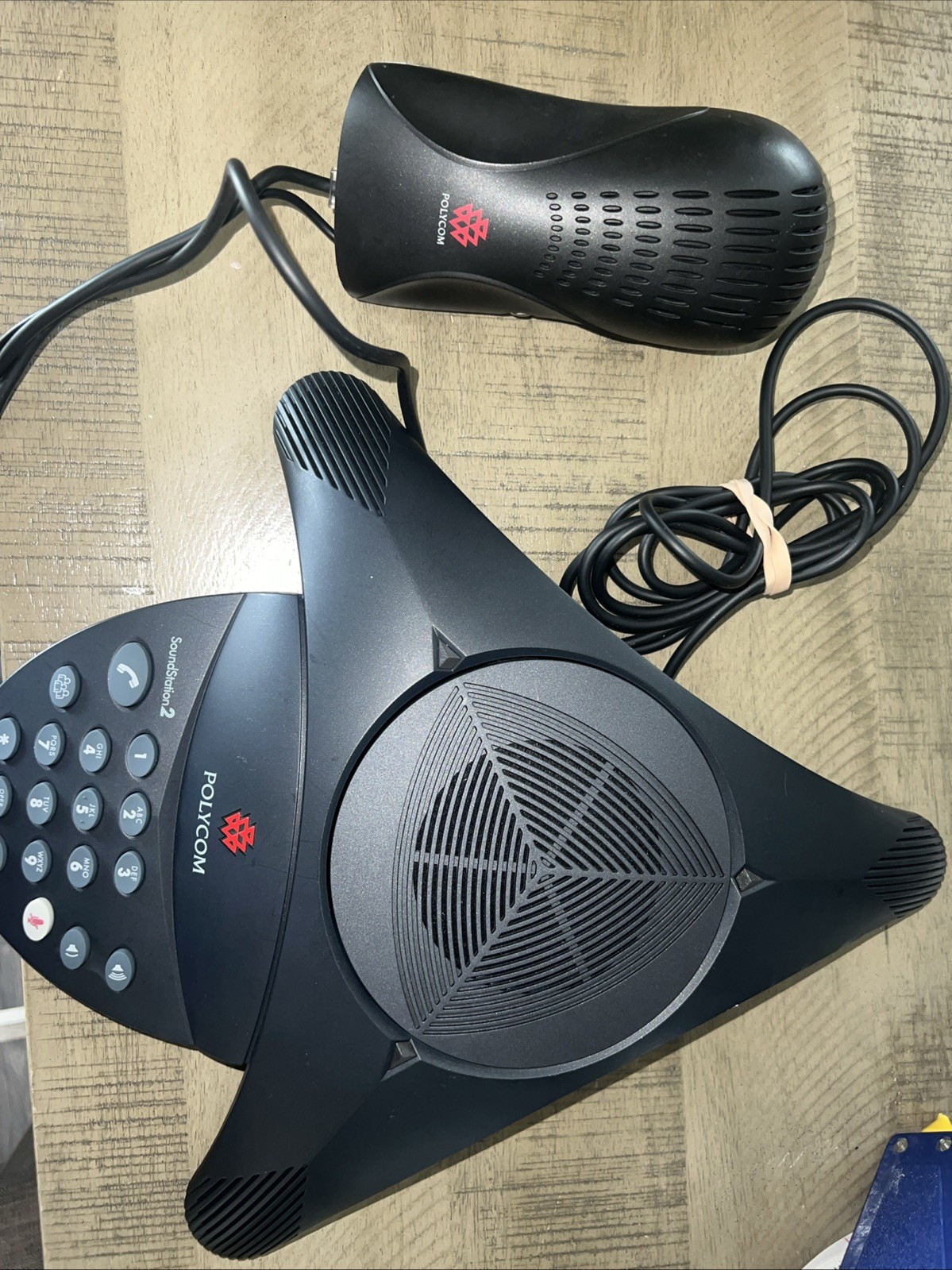 Polycom SoundStation 2 Conference Phone 2201-15100-601 w/ Wall Module