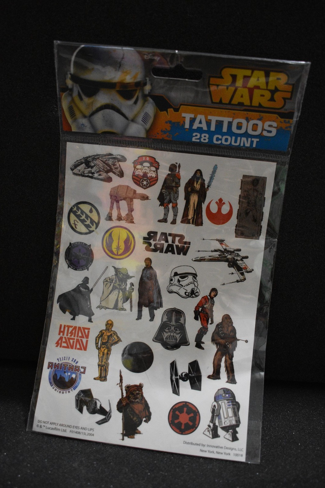 Star Wars Tattoos 28 Count Temporary Transfer Stickers Fantasy Sci-Fi