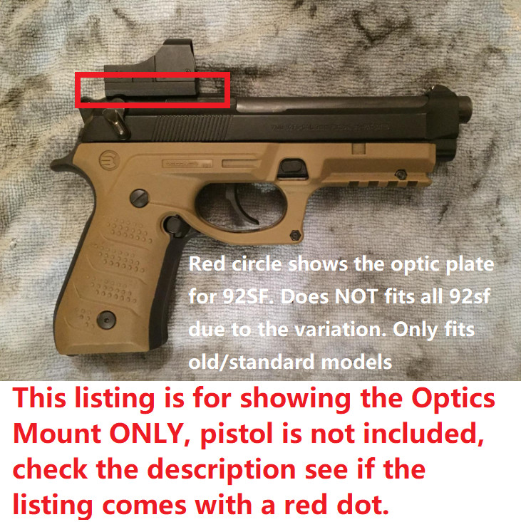 ADE RD3-006 GREEN Dot + Optic Plate for Girsan Rigard MC, Beretta 92 Pistol