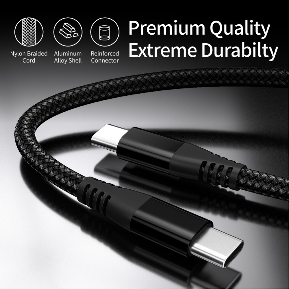 10FT Long USB-C to USB-C Type C Fast Charging Cable PD For Samsung MacBook iPad