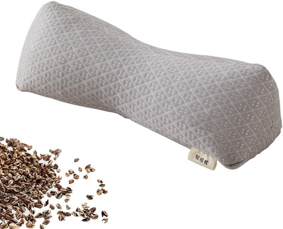 Buckwheat Pillow, Cooling Cervical Neck Support Pillow,Adjustable Bolster Buckwh