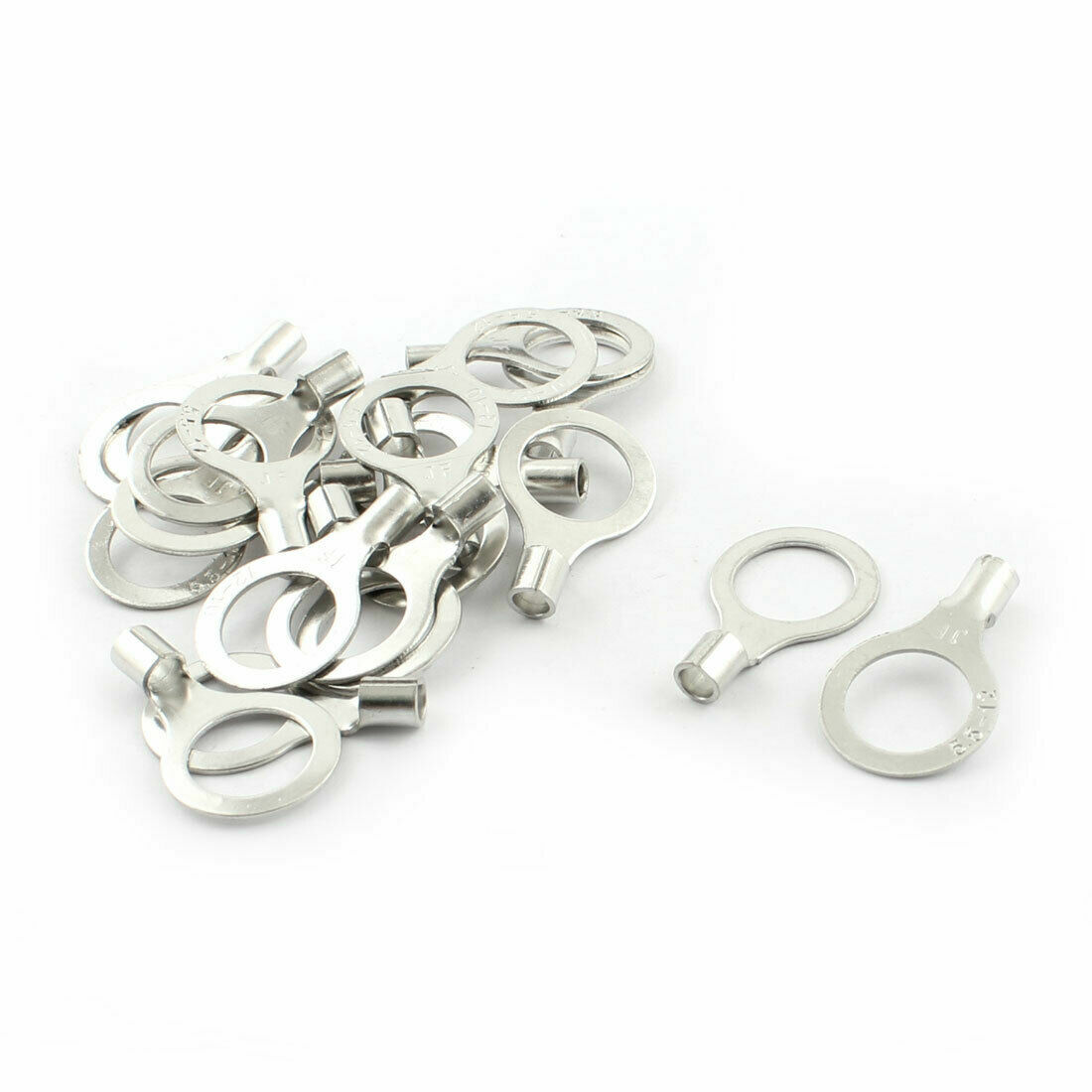 20pcs Silver Tone Metal Ring Terminal Connector for AWG 12-10 Cable ✦KD
