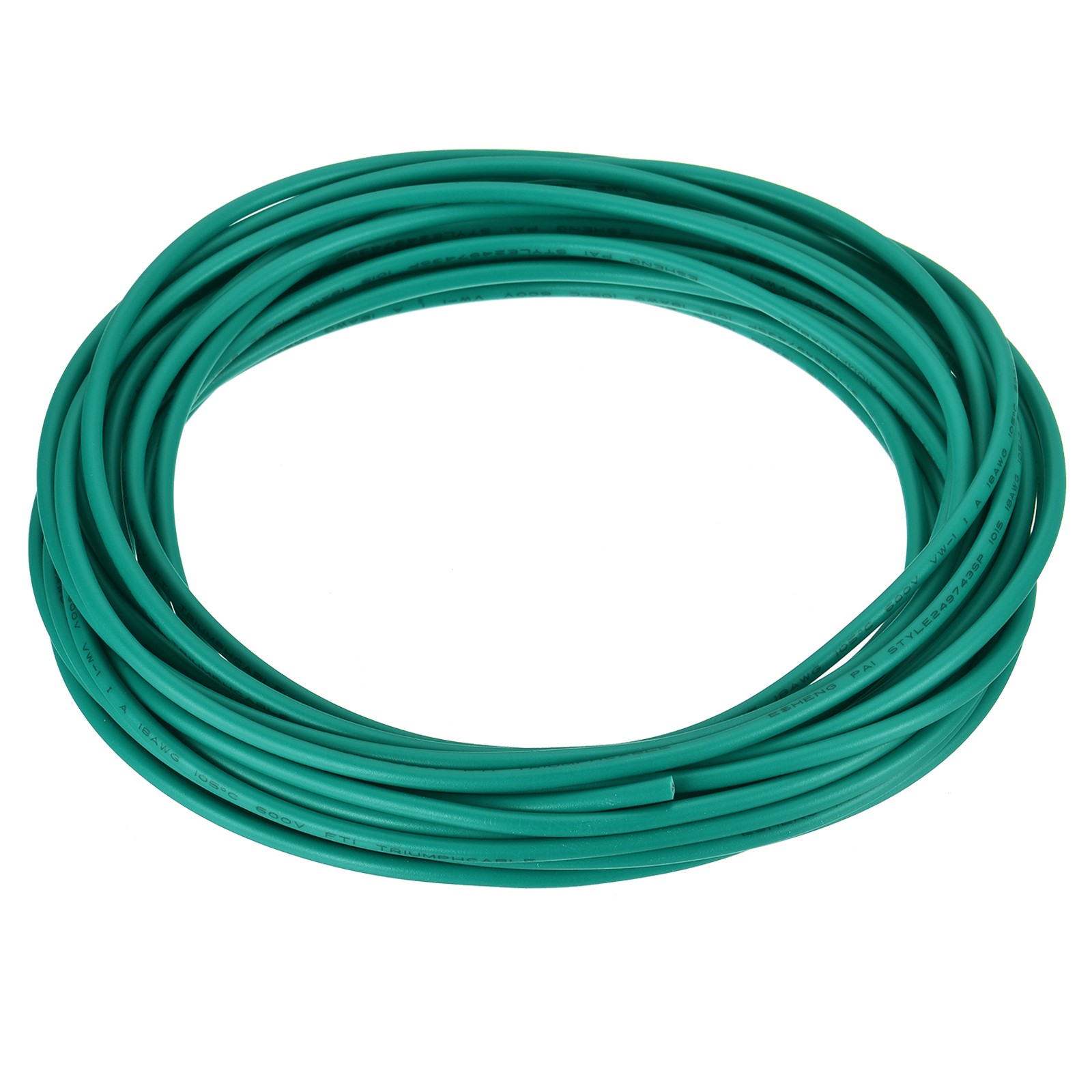 18AWG 18 Gauge Stranded Hook-Up Wire PVC Tinned Copper Wire 7.5m/25ft Green