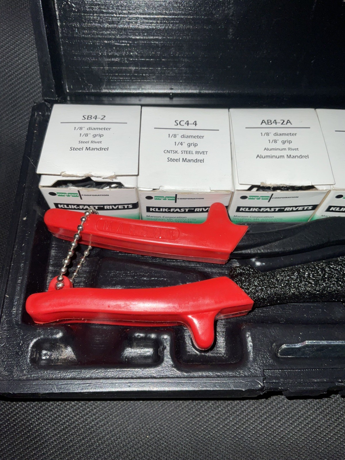 🧰Blue-Point HP-200A Rivet Set Marson w/Assorted Rivets + Case *Read* 🔩