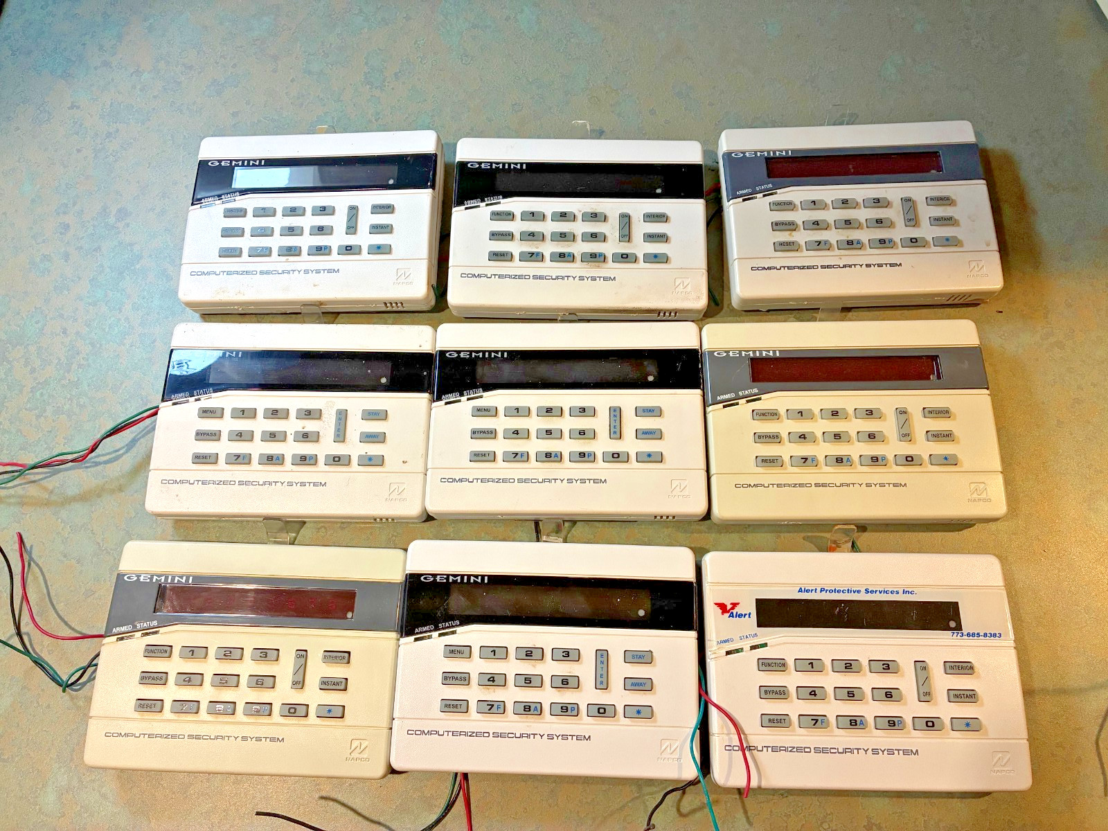 NAPCO GEM-RP8 Gemini Designer Keypad For Gemini P800, P801, P400 USED Lot of 9