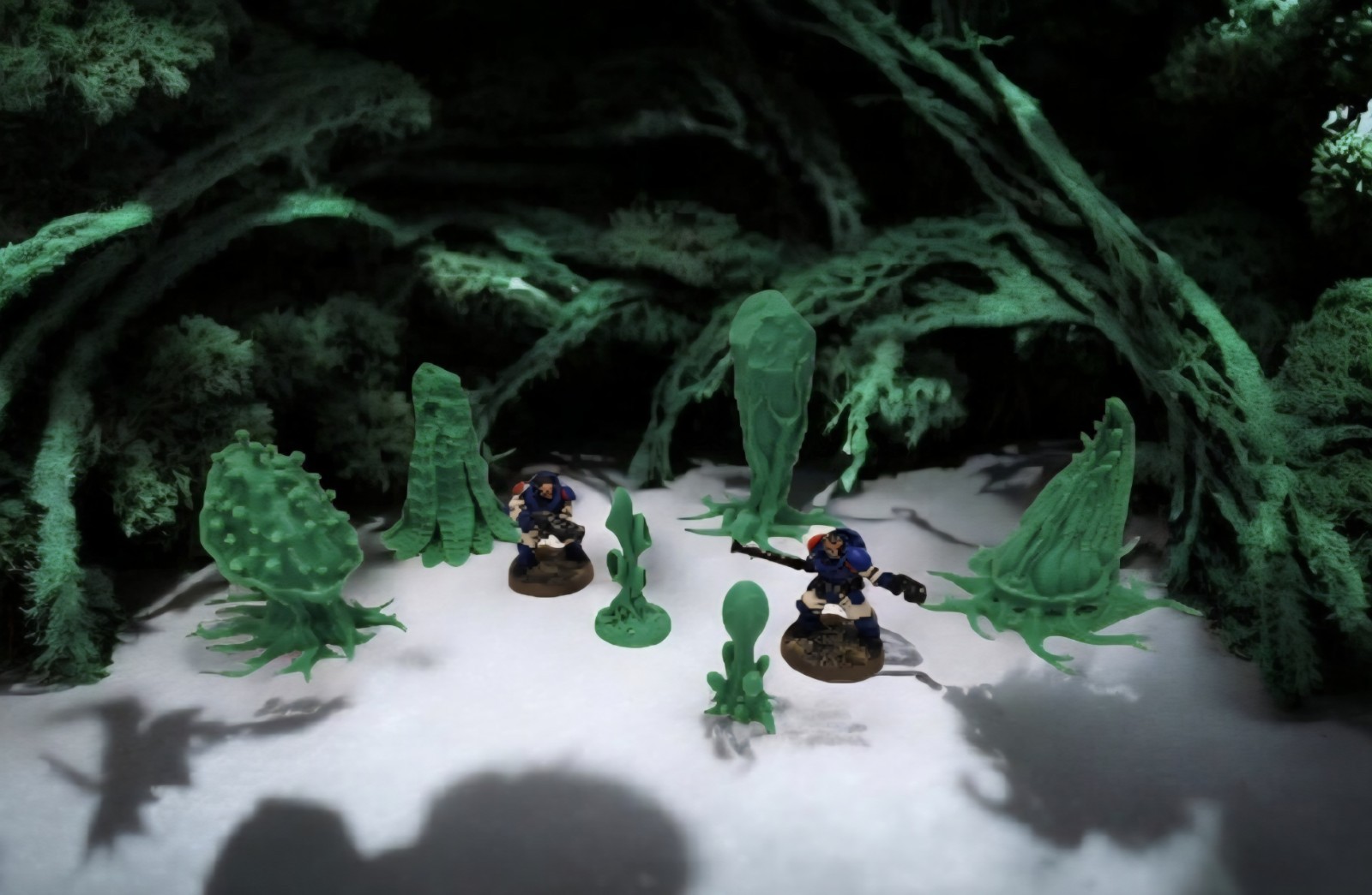 3D Printed Tabletop War Terrain Alien Plants Set E Perfect For 40K / Kill Team