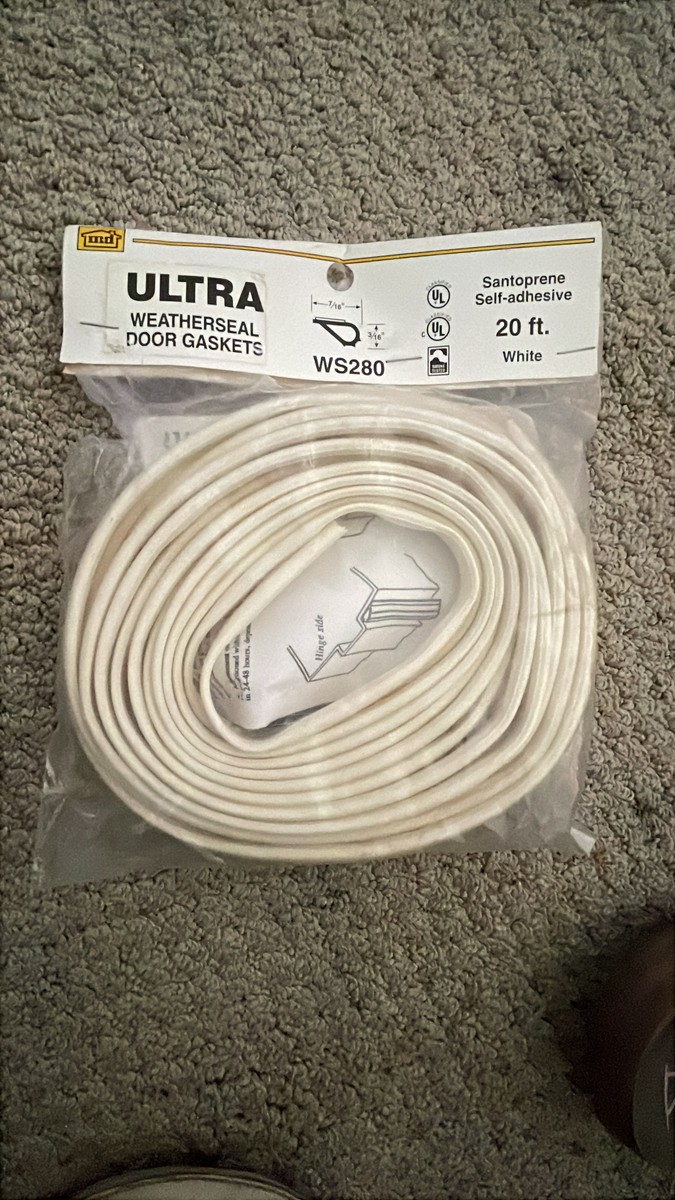Ultra Weatherseal Door Gaskets - White - 20 FT WS280