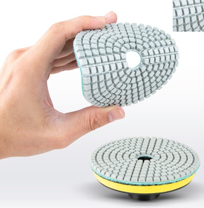 5" stone granite marble polishing pad Grit 15-3000 (9 Pieces) + Glaze Buffer