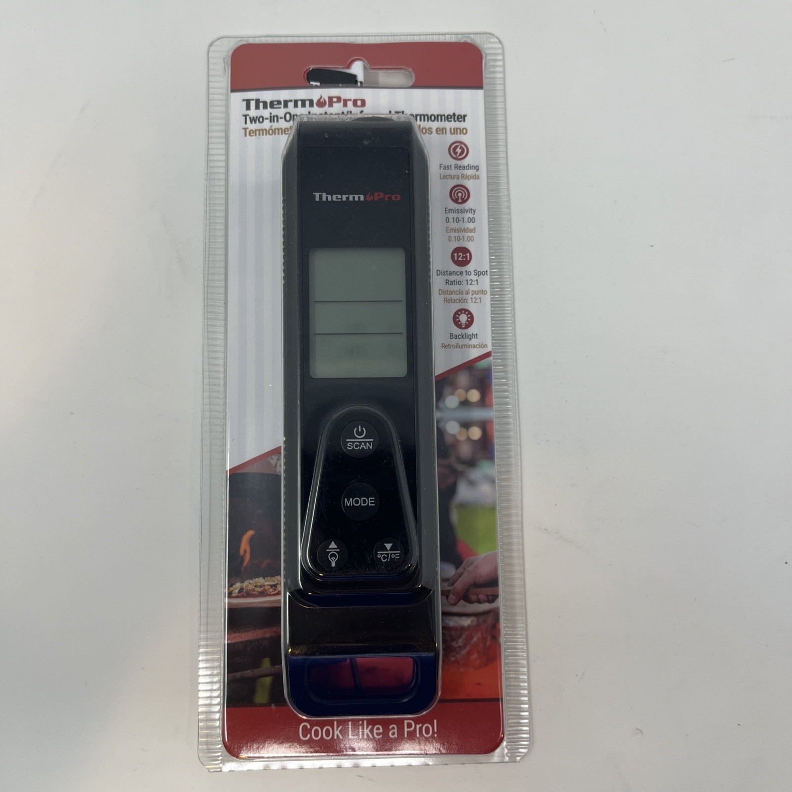 ThermoPro 2-in-1 Instant/Infrared Meat Thermometer For Grill  TP420W