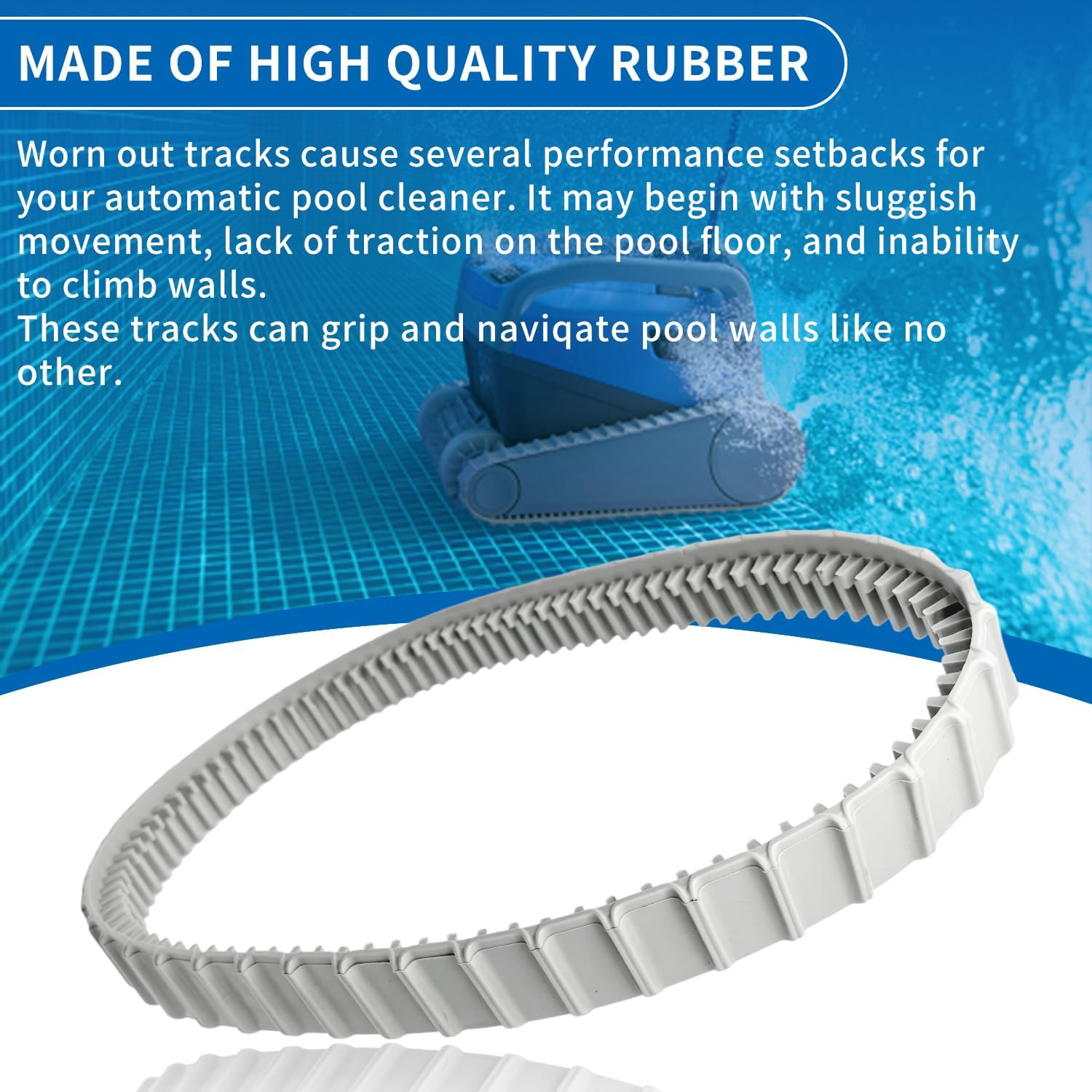 Replacement Gray Tracks for Maytronics Dolphin Robotic Pool Cleaners, Part Numbe
