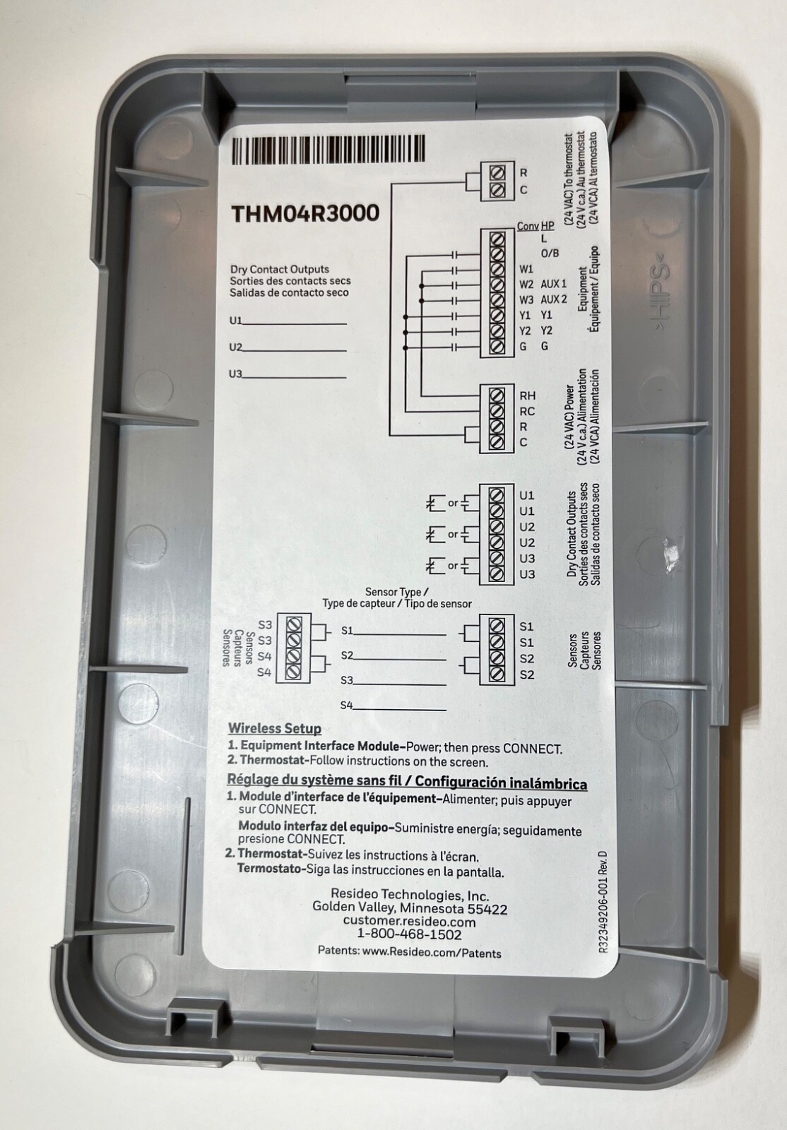 Honeywell THM04R3000 RedLINK Equipment Interface Module for T10+