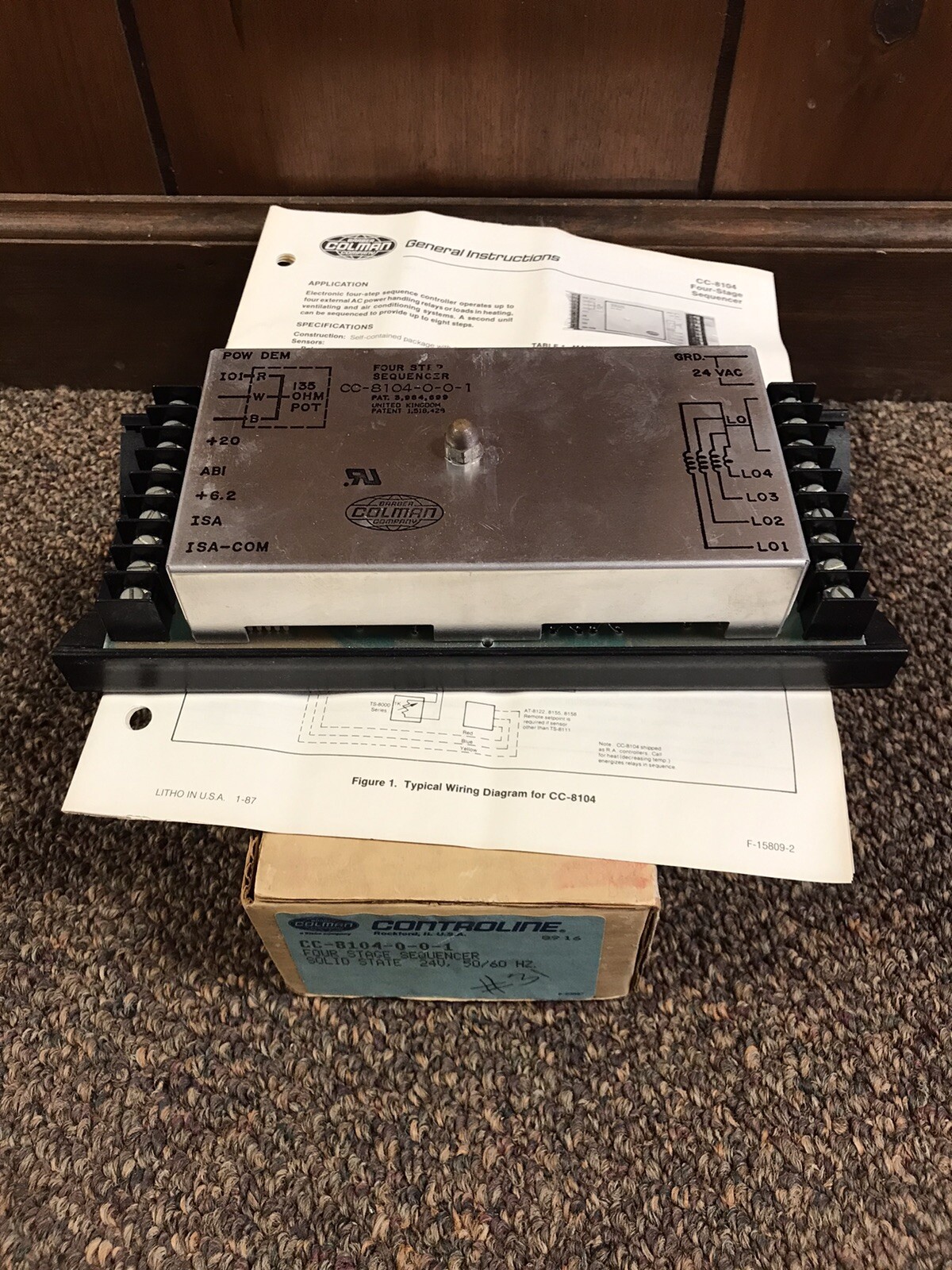 New genuine Colman Controline CC8104001 solid state 4 stage sequencer Invensys