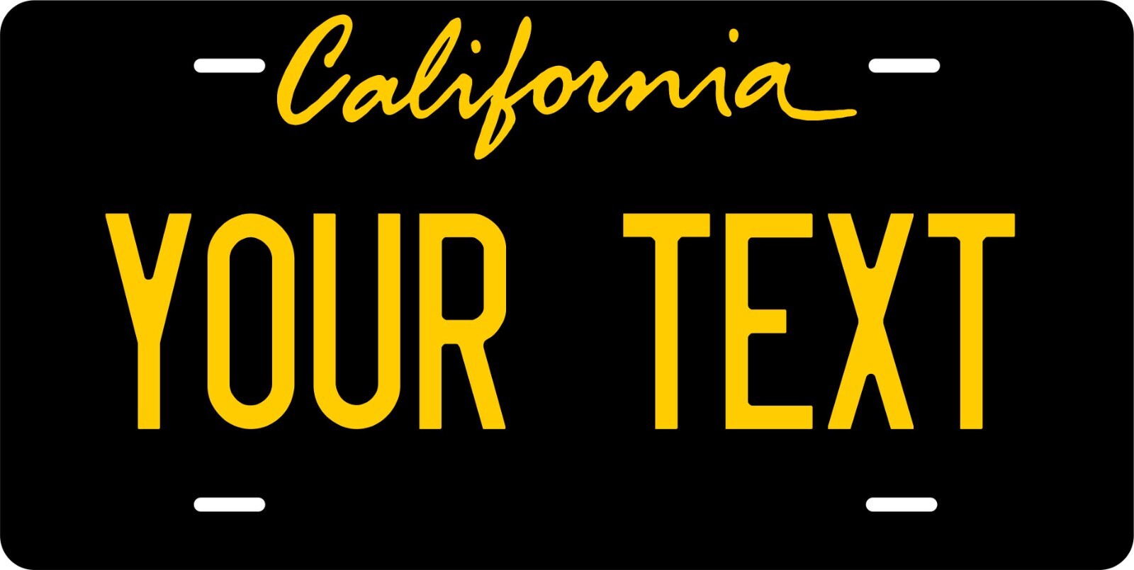 California Yellow Personalized Custom License Plate Car Motorcycle Bike Magnet