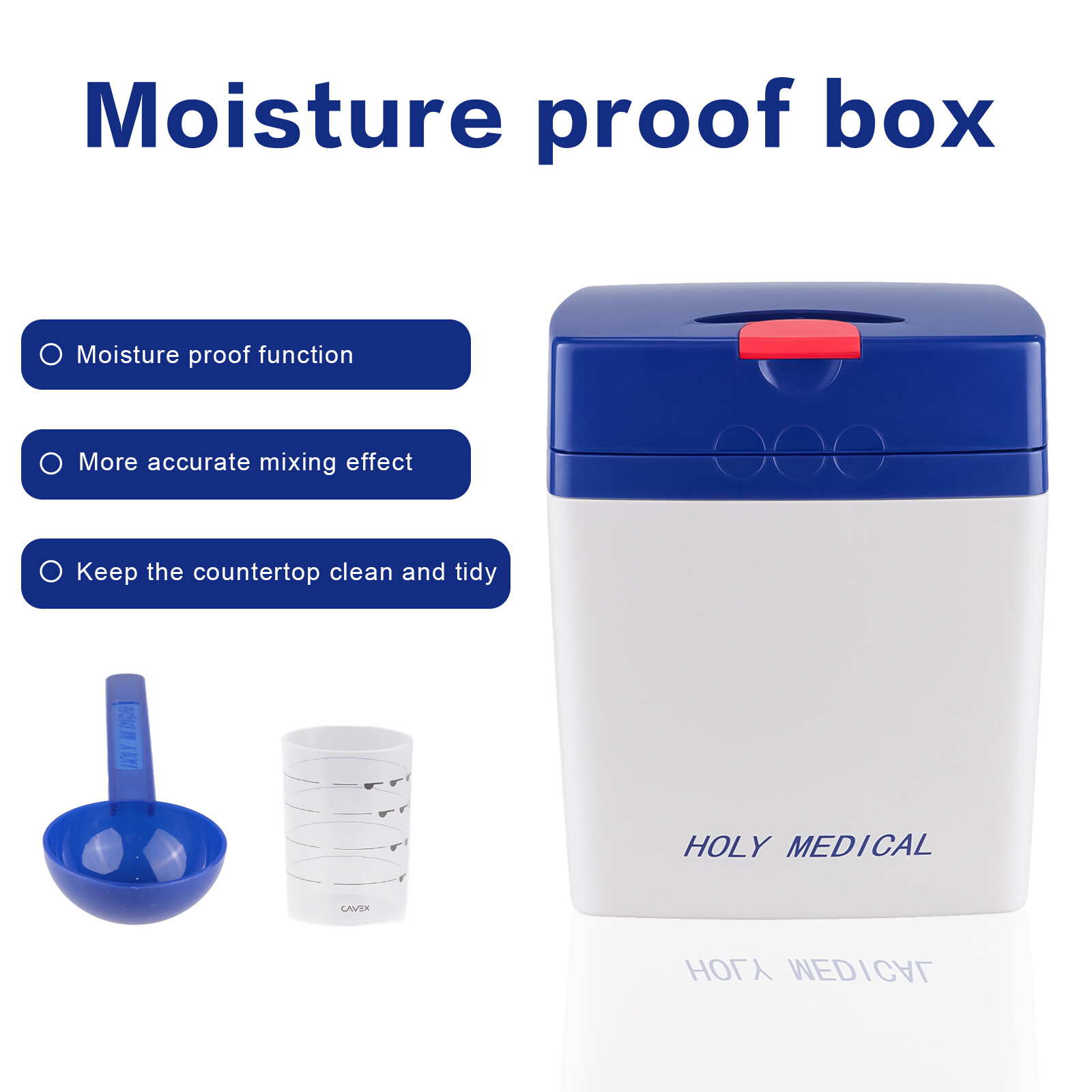Dental Proof Box Stackable Storage for Impression Materials & Mixer Accessories