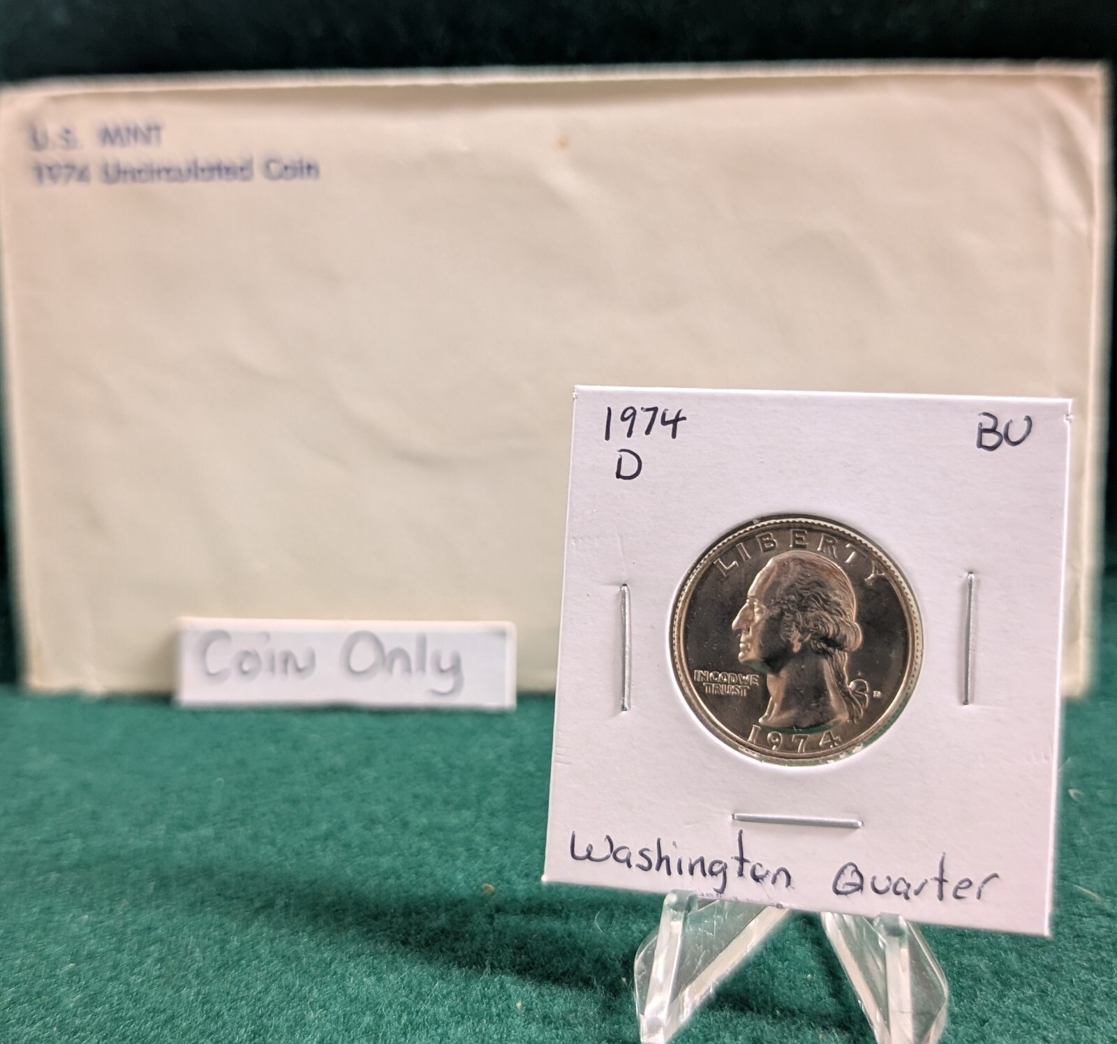 1974 D Washington Quarter Uncirculated from Mint set