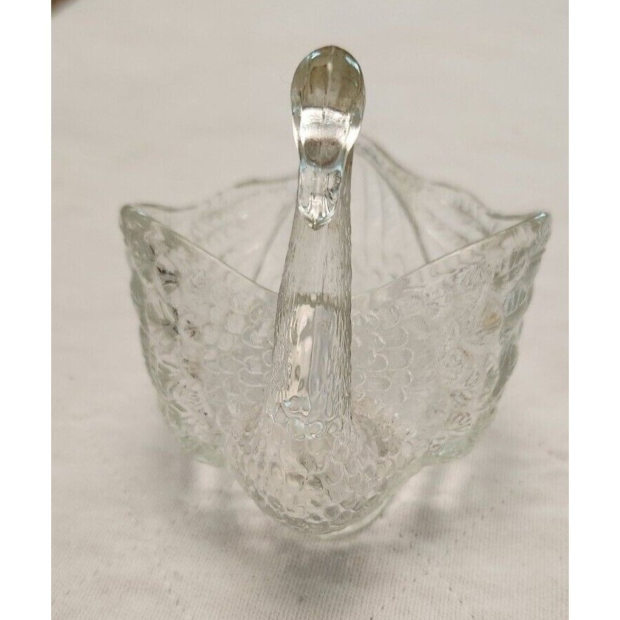 Glass Swan Candy Dish for Parties and Home Décor