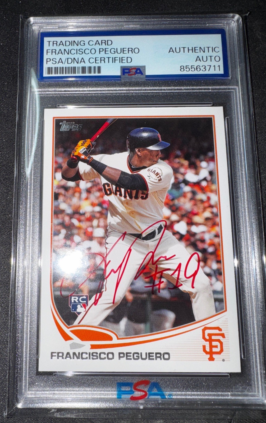 CARD AUTOGRAPHED MLB 2013 Topps Francisco Peguero (PSA AUTHENTIC) S.F. Giants