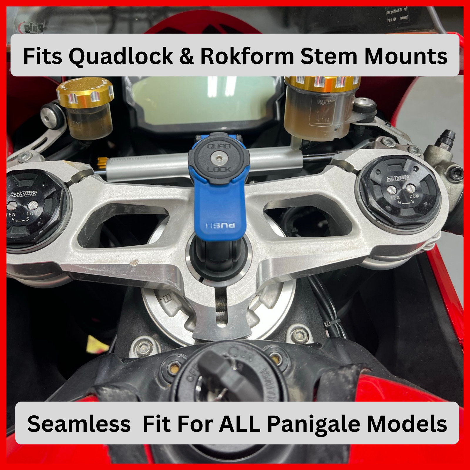 Quad Lock & Rokform Stem Mount Adaptor for Ducati Panigale - The ORIGINAL!
