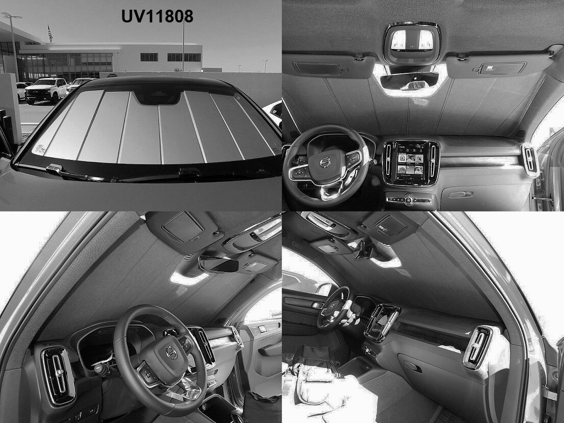 Custom Heat Shield Car Sun Shade Fits 2022-2024 Volvo C40 Recharge BLUE