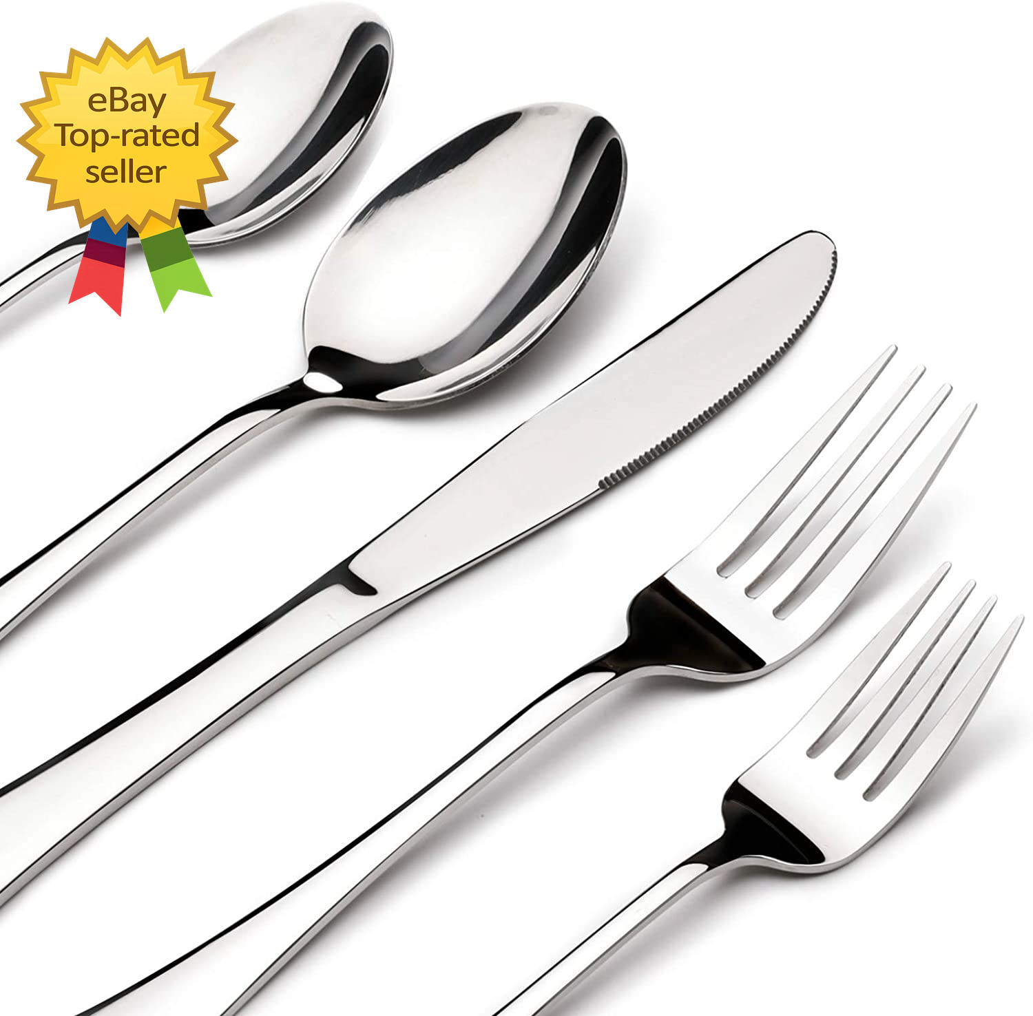 48Pcs Silverware Set for 8 Stainless Steel Flatware set Cutlery Utensil Kitchen
