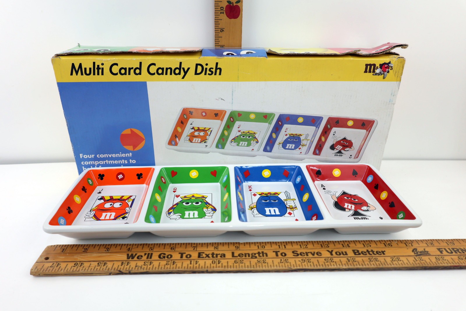 M&M’s World Las Vegas Multi Card Candy Dish with Four Compartments