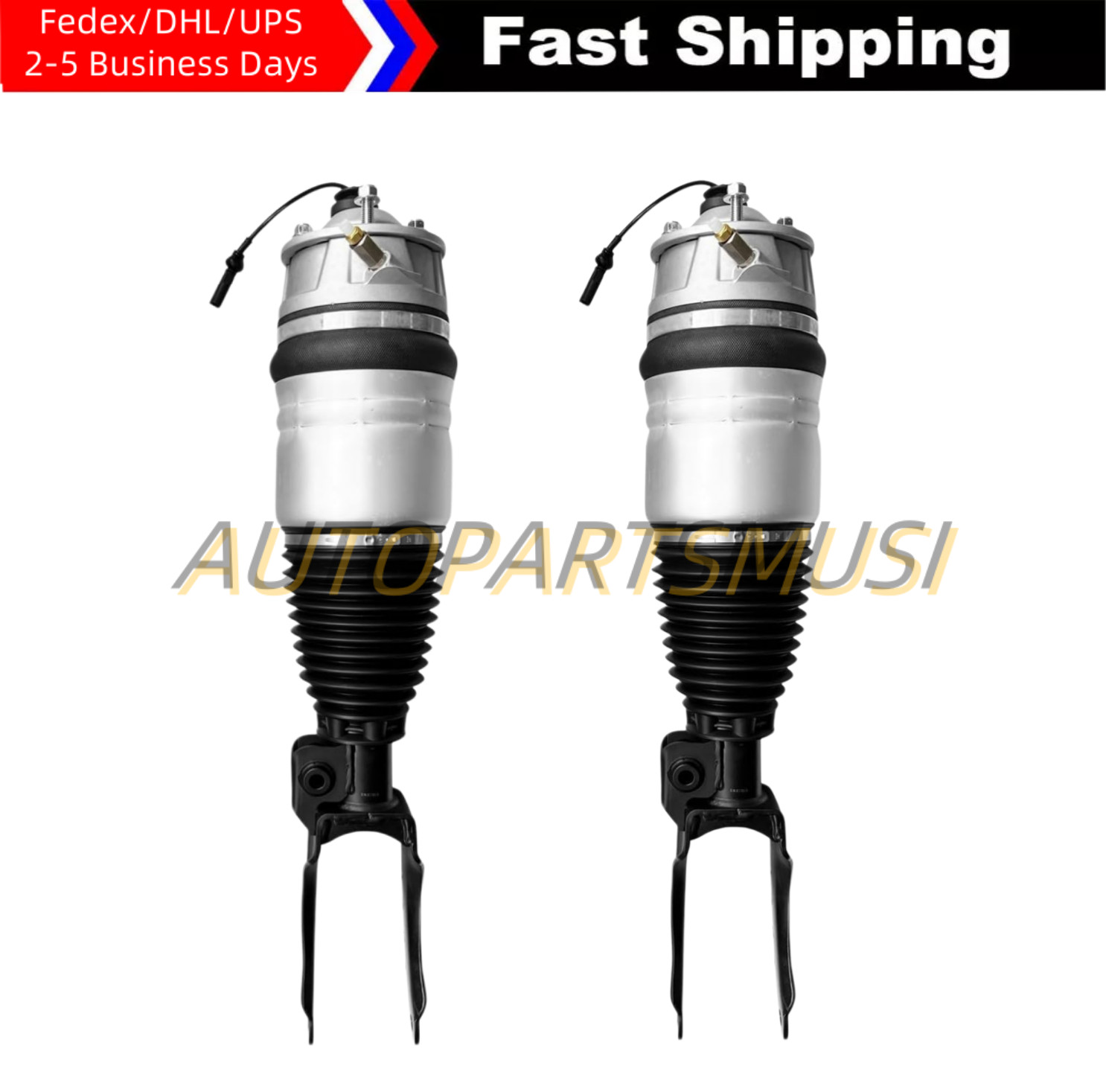 Front Left Right Air Suspension Shock Struts For Porsche Cayenne 92A 2010-2018