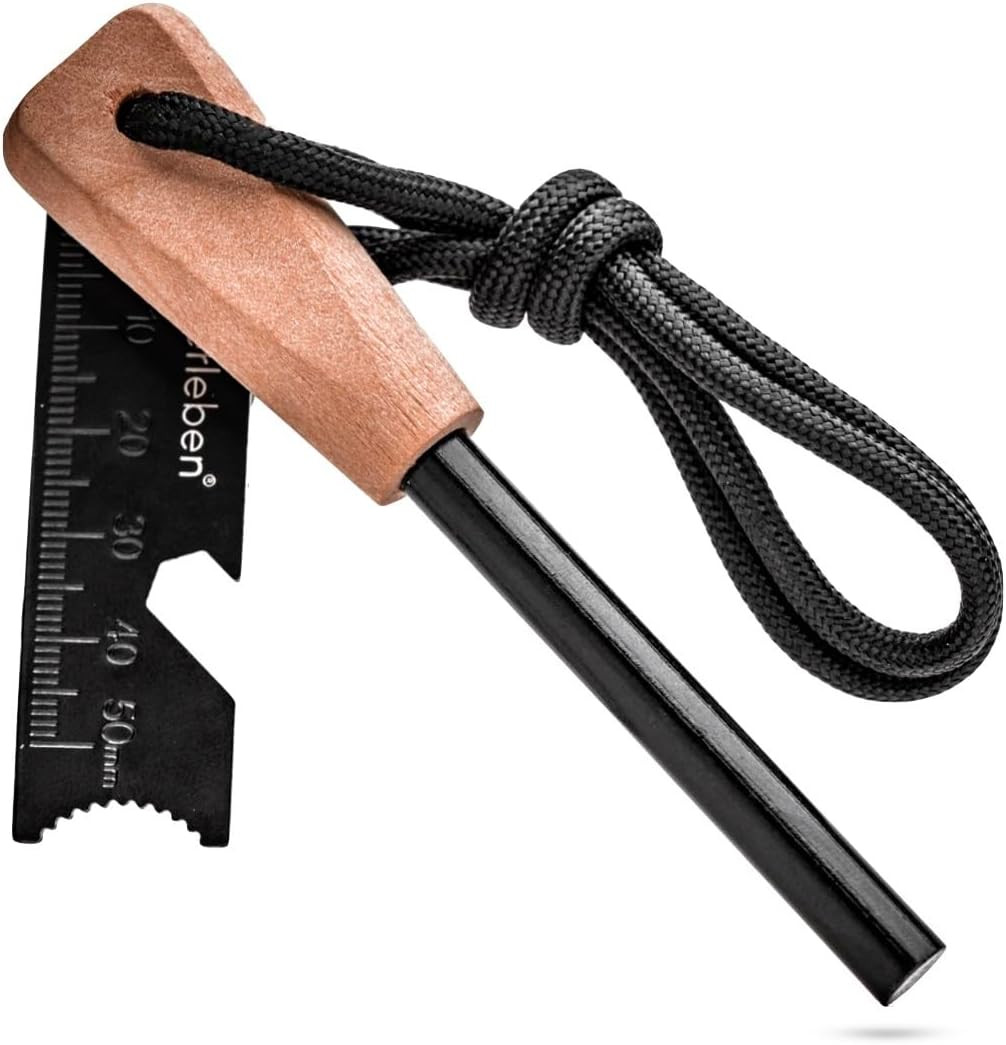 | Zünden Original Ferro Rod Fire Starter Survival Tool – up to 15,000 Strikes, 3