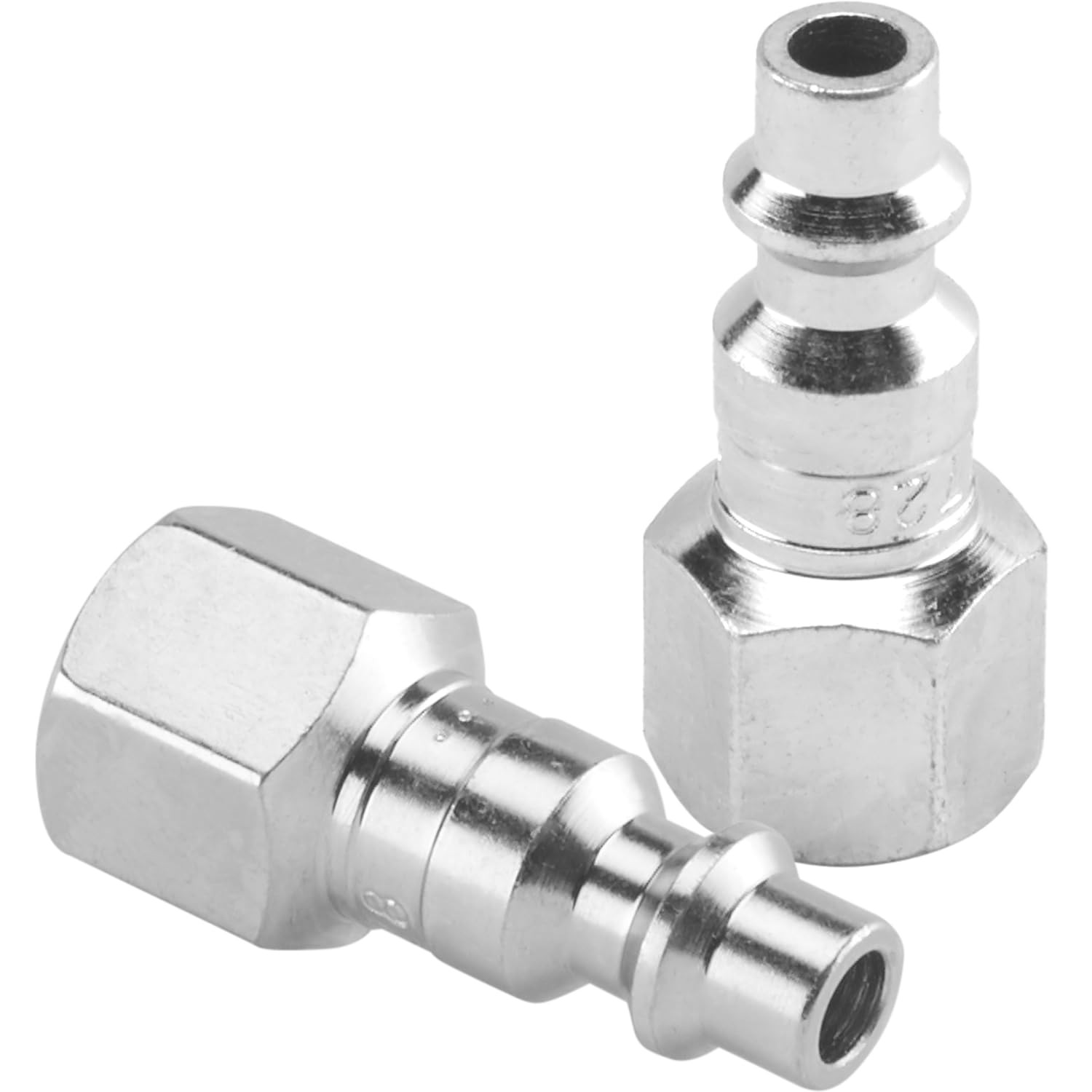 Milton Industries S-728 1/4" FNPT M Style Plug, Steel - 2 Female, Box of 2