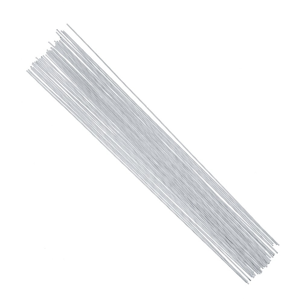 18 Gauge White Floral Stem Wire 16 inch,50/Package