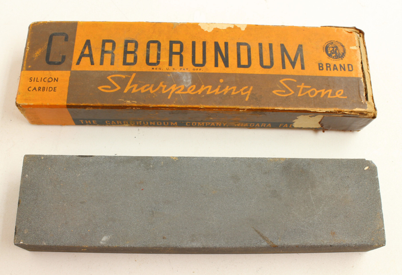 VTG Carborundum Brand Sharpening Stone 108 Silicone Carbide 8" x 2" x 1" USA