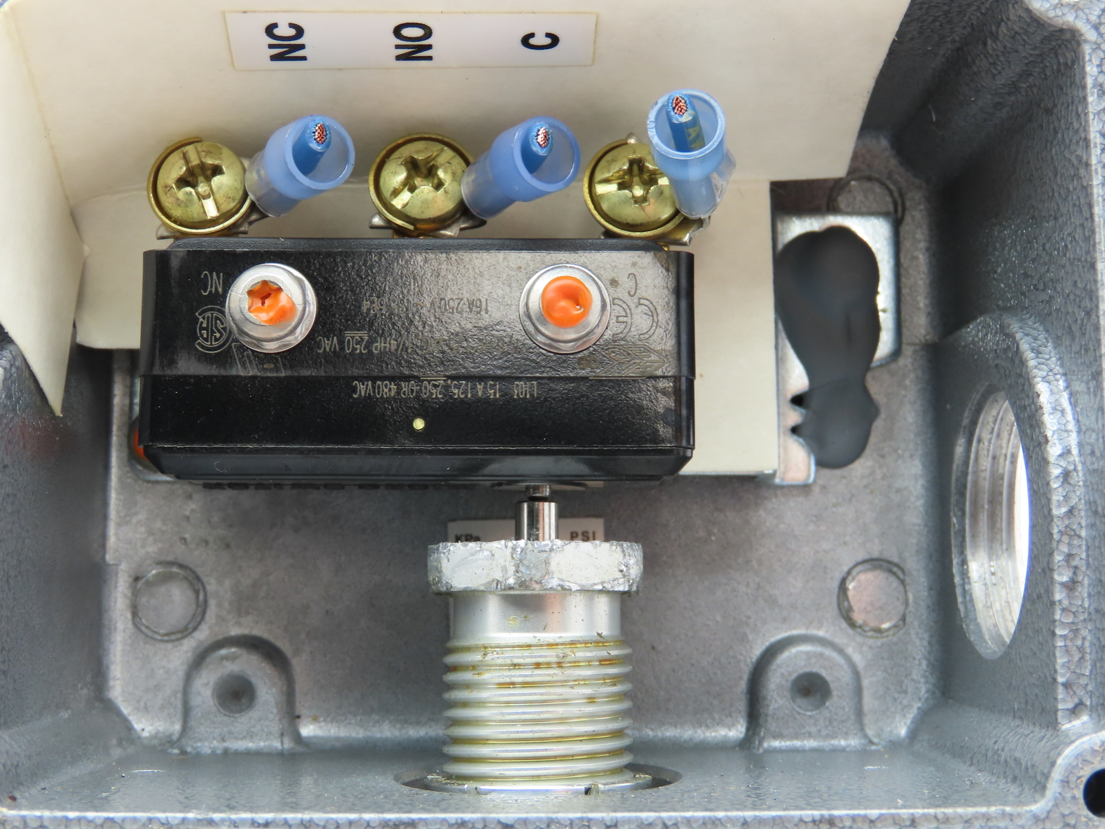 SOR Static O Ring 9PP-K4-N4-F1A Pressure Switch 100-500 PSI Adj Range