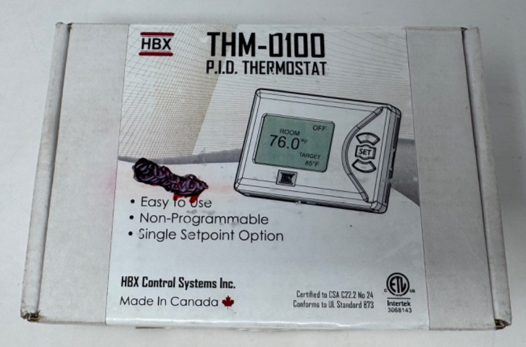 HBX Controls THM-0100 PID Thermostat *NEW Open Box