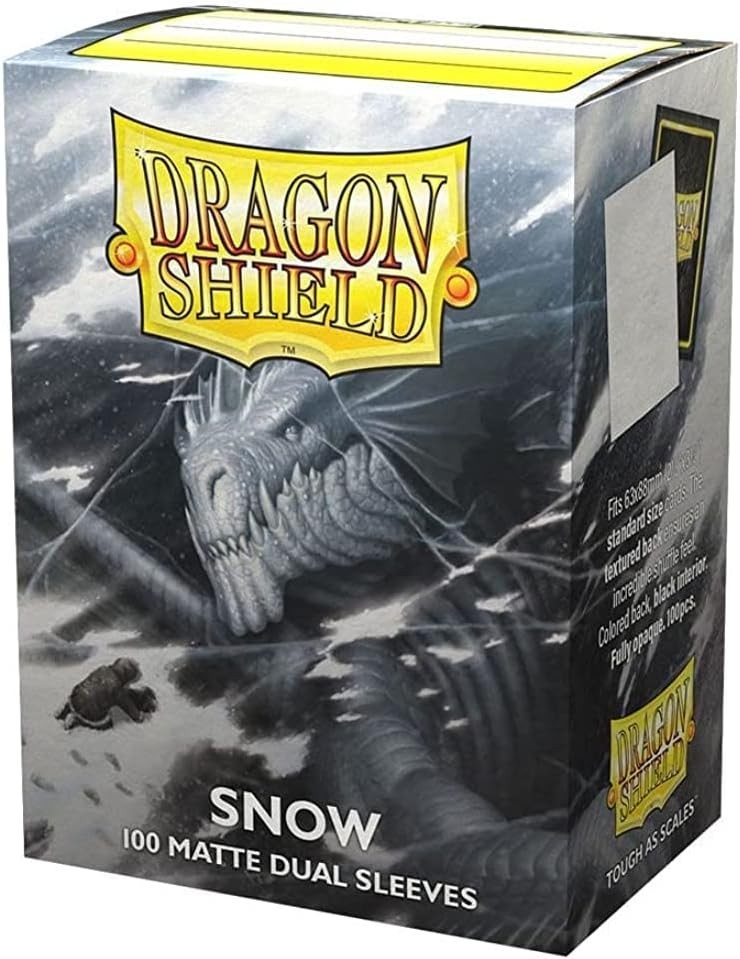 Dragon Shield - Snow - Matte Standard Card Sleeves (Pack of 100)