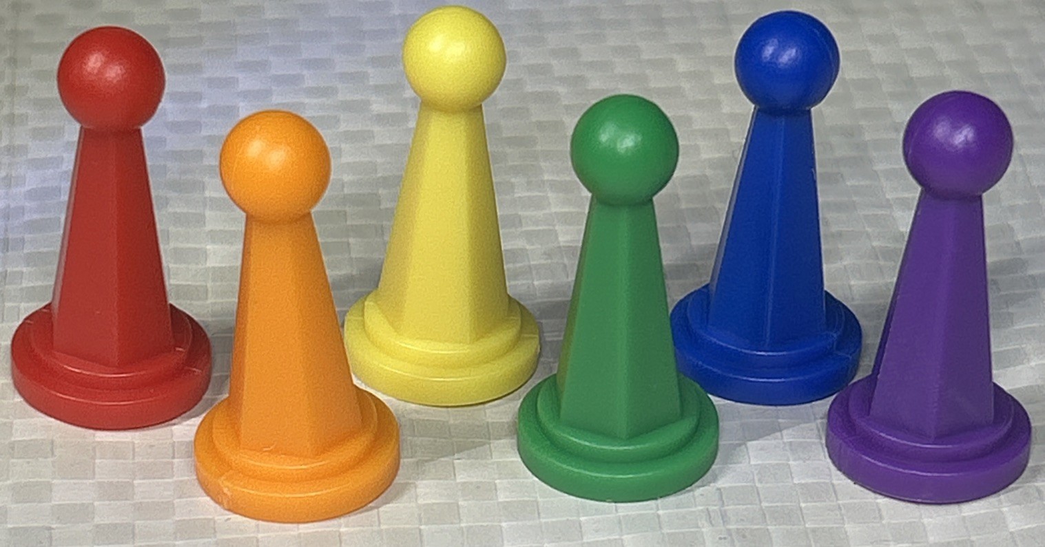 5 Second Rule Jr Replacement Pawn Set Complete Lot of 6 Original Pieces